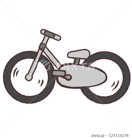 グレーの自転車のイラスト 125510276