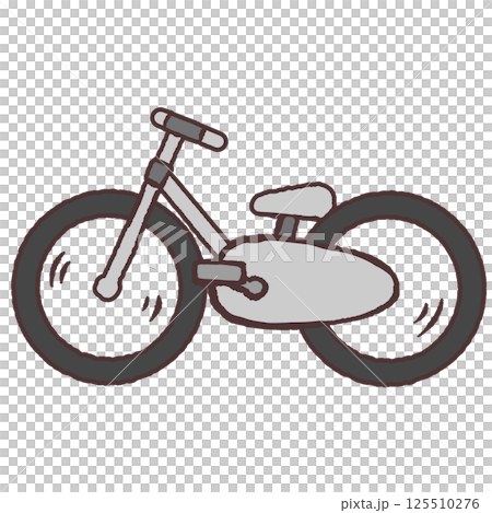 グレーの自転車のイラスト 125510276