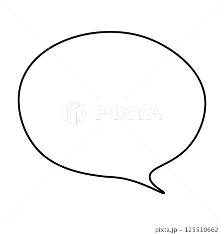 シンプルな吹き出しのイラスト 白背景 シンプルな吹き出しのイラスト 白背景 125510662