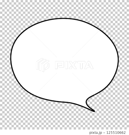 シンプルな吹き出しのイラスト 白背景 シンプルな吹き出しのイラスト 白背景 125510662