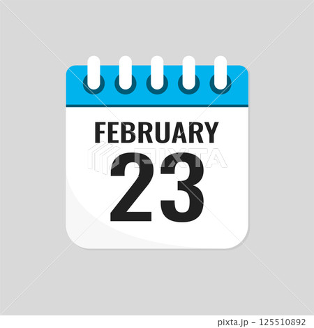 Icon page calendar day - 23 February 125510892