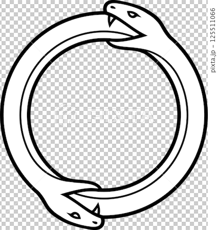 Ouroboros double snake symbol 125511066
