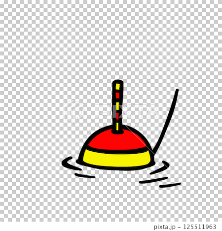 シンプルなポリカン浮きのイラスト シンプルなポリカン浮きのイラスト 125511963