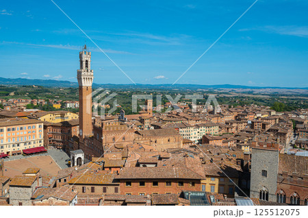 Panoramic View of Siena, Italy 125512075