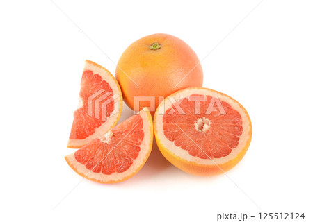 Grapefruit fruit isolated on white. Grapefruit fruit isolated on white. 125512124