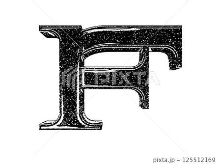 Vector rough font. Black accident letter. Vector rough font. Black accident letter. 125512169