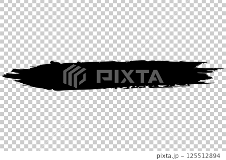 Japanese-style material: Dynamic brush-drawn line illustration set, vector 125512894