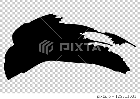 Japanese-style material: Dynamic brush-drawn line illustration set, vector 125513033