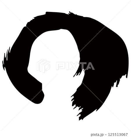 筆で描かれたダイナミックな線のイラストセット　ベクター 125513067