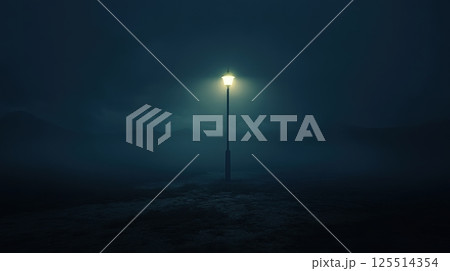 Total Darkness Artistic Depiction. Dark Neutral Background 125514354