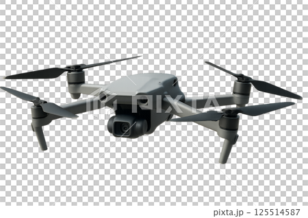 Drone Ready for Takeoff Over Scenic Landscape During Bright Daylight 125514587