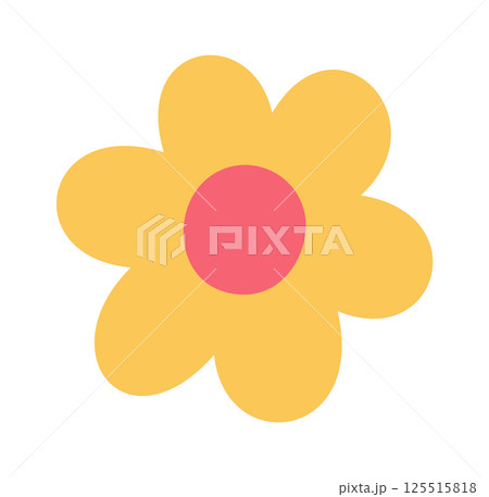 Cute flower hand drawn decoration 125515818
