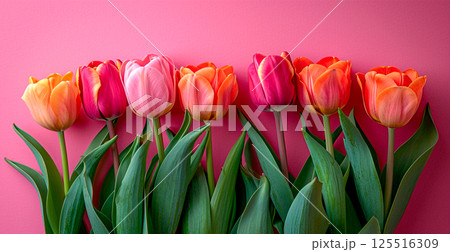 Bright floral bouquet of tulips, festive mood - AI Generated Image Bright floral bouquet of tulips, festive mood - AI Generated Image 125516309