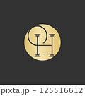 O H latter logo template, modern logo, vector design, initial latter. 125516612