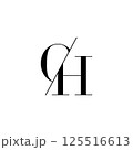 O H latter logo template, modern logo, vector design, initial latter. 125516613