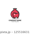 pomegranate dental logo design concept. pomegranate Creative Technology Logo vector template. Icon symbol 125516631