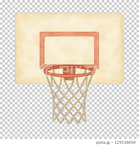 シンプルなバスケットゴールのイラスト（スポーツ・日用品） 125516650