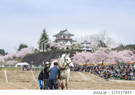 東北輓馬競技大会 輓馬と扶助 東北輓馬競技大会 輓馬と扶助 125517893