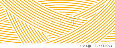 Curvy orange lines. Ramen or noodle pattern. Pasta, tagliatelle or capellini background. Undulate spaghetti texture. Traditional Italian, Chinese of Japan food wallpaper. Vector flat illustration Curvy orange lines. Ramen or noodle pattern. Pasta, tagliatelle or capellini background. Undulate spaghetti texture. Traditional Italian, Chinese of Japan food wallpaper. Vector flat illustration 125518093