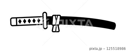 日本刀のベクターイラスト 125518986