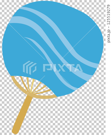Simple fan illustration vector material Simple fan illustration vector material 125519279