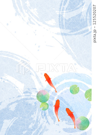 金魚　夏　水彩　和柄　背景 125520207