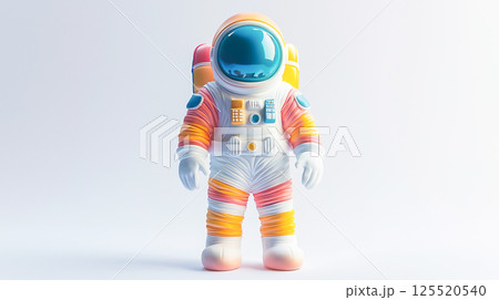 カラフルなデザインの宇宙服の3Dイラスト 125520540