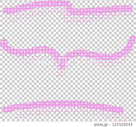 ピンクドットのアンダーラインと吹き出しセット 125520543