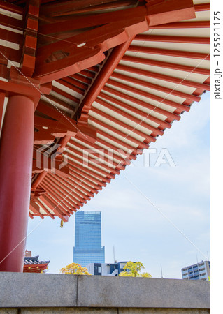 四天王寺　五重塔とあべのハルカス　大阪市 125521175