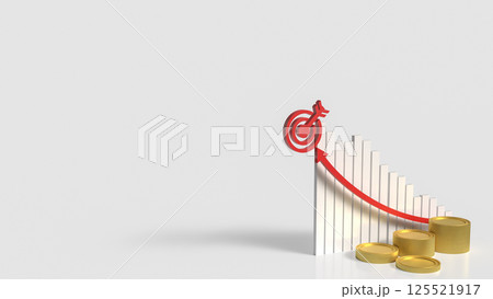 The Target and chart for Business concept 3d Rendering. 125521917