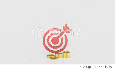 The Red target and gold coins for Business...のイラスト素材 [125521919] - PIXTA