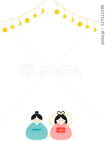七夕　織姫彦星　イベント　水彩　イラスト 125522296