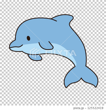 DOLPHIN cute animal doodle kawaii Japanese style illustration single icon drawing element clean flat vector DOLPHIN cute animal doodle kawaii Japanese style illustration single icon drawing element clean flat vector 125522419