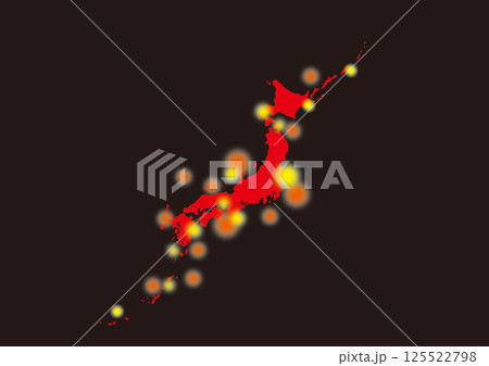 地震大国ニッポン　災害・地震列島イメージ 125522798