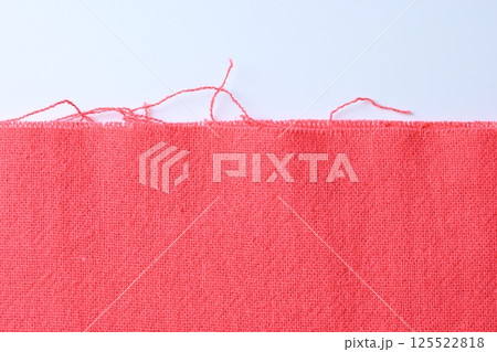 red fabric textile on white background, object for fashion cloth design 125522818