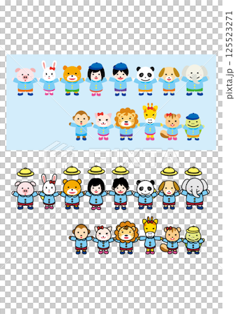 園児とアニマルキッズ 125523271