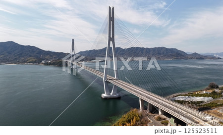 瀬戸内しまなみ海道【多々羅大橋】ドローン空撮_2025年3月撮影_SSTTA_03 125523511