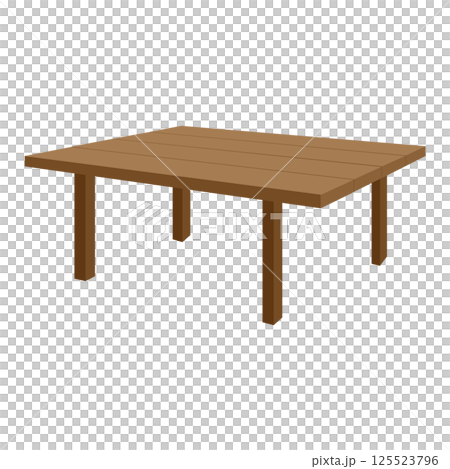 立體木桌插圖 立體木桌插圖 125523796