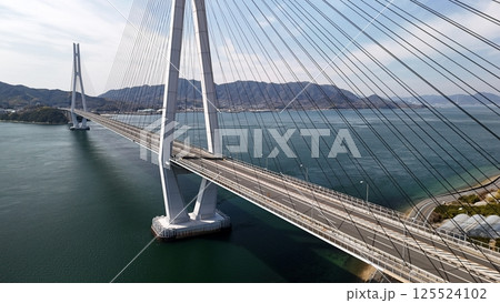 瀬戸内しまなみ海道【多々羅大橋】ドローン空撮_2025年3月撮影_SSTTA_09 125524102