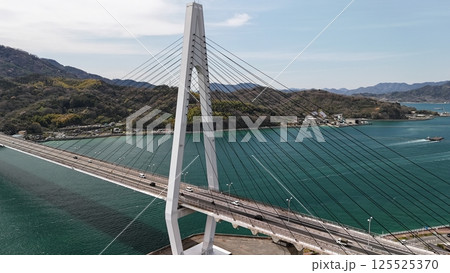 瀬戸内しまなみ海道【生口橋】ドローン空撮_2025年3月撮影_SSIIK_09 瀬戸内しまなみ海道【生口橋】ドローン空撮_2025年3月撮影_SSIIK_09 125525370