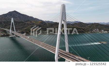 瀬戸内しまなみ海道【生口橋】ドローン空撮_2025年3月撮影_SSIIK_01 125525542