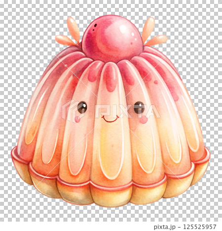 Watercolor cartoon on white background Watercolor cartoon on white background 125525957