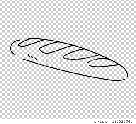 模擬風格的法國麵包插圖 125526040