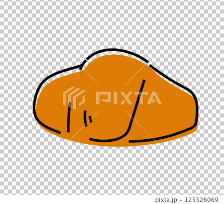 類比風格麵包卷插圖 125526069