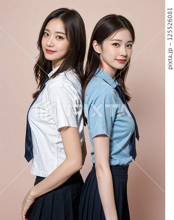 カジュアルな服装の女性 125526081
