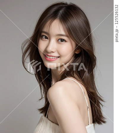 白いワンピースの女性 125526132