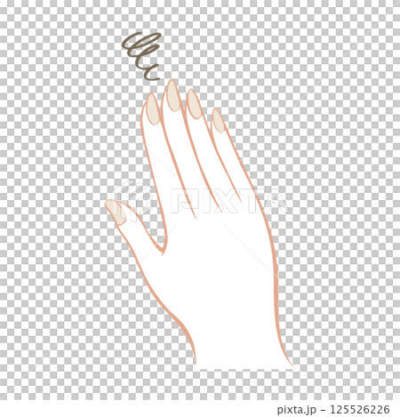 Illustration of fingers with pale nails 125526226