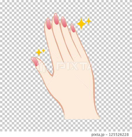 An illustration of beautiful nails and fingers with nail manicure 125526228