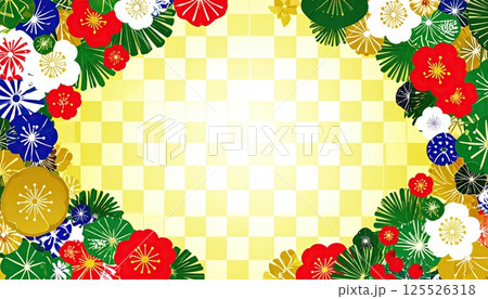 《AI画像》華やかな和柄背景 《AI画像》華やかな和柄背景 125526318