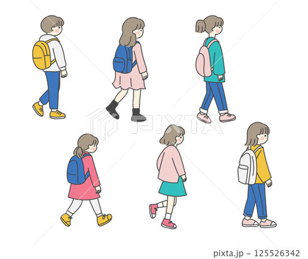 通学 子ども 後ろ姿 125526342